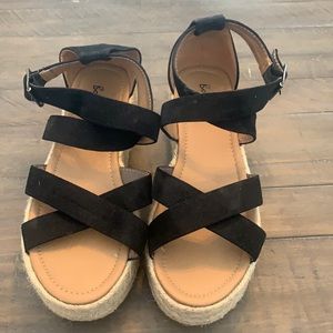8 1/2 black espadrilles sandals